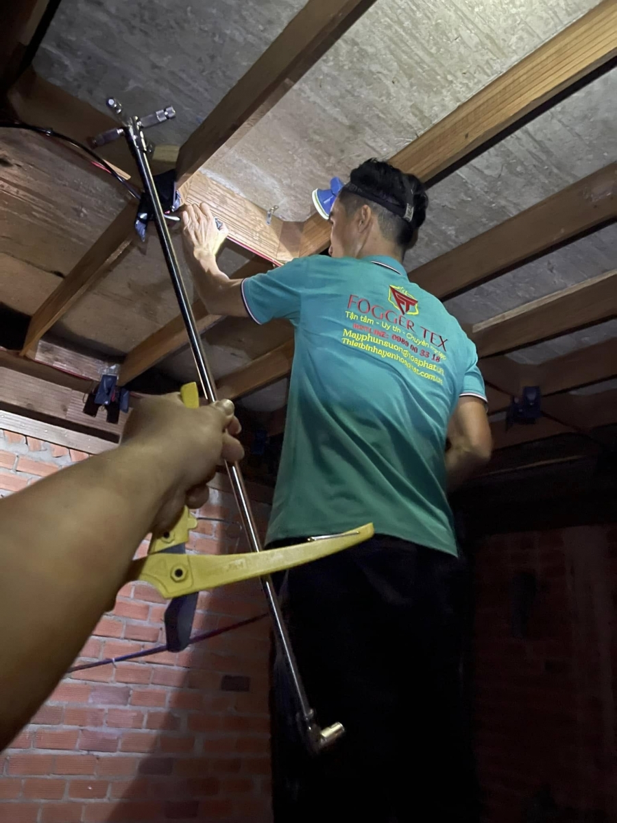 Dịch vụ lắp đặt máy phun sương cao áp nhà yến của Yến Hòa Phát tại TP HCM