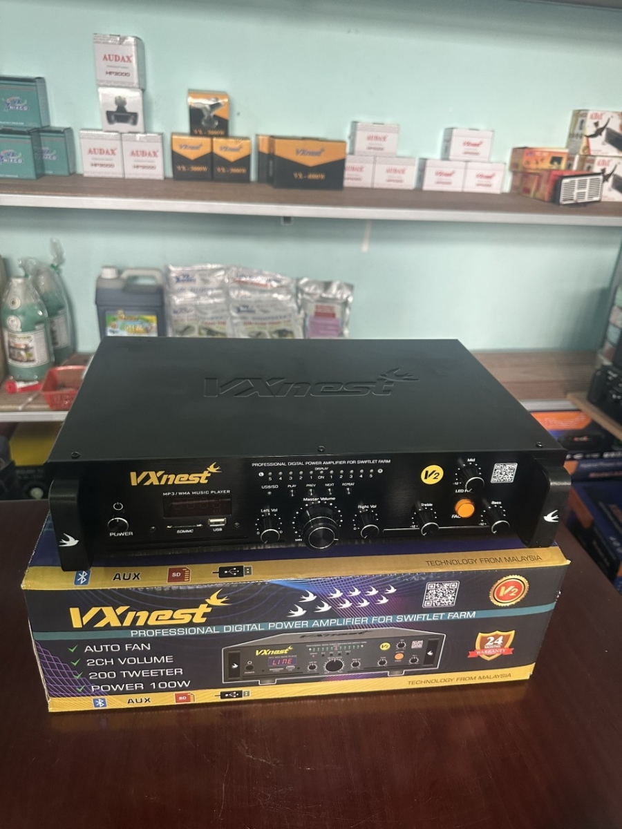 Đặc điểm nổi bật của Ampli V2 công suất tải 200 loa ru