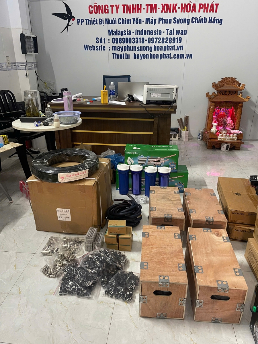 Công ty TNHH TM XNK Yến Hoà Phát là một trong những đơn vị uy tín cung cấp thiết bị nhà yến, máy phun sương, máy tạo ẩm tại TP HCM