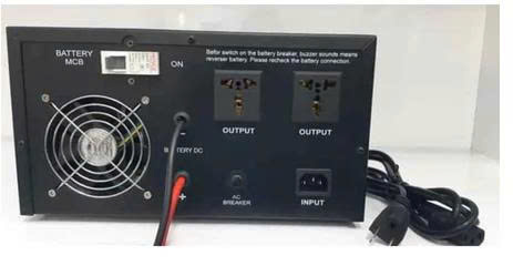 Mặt sau của Bộ lưu điện Inverter Kano 1500VA