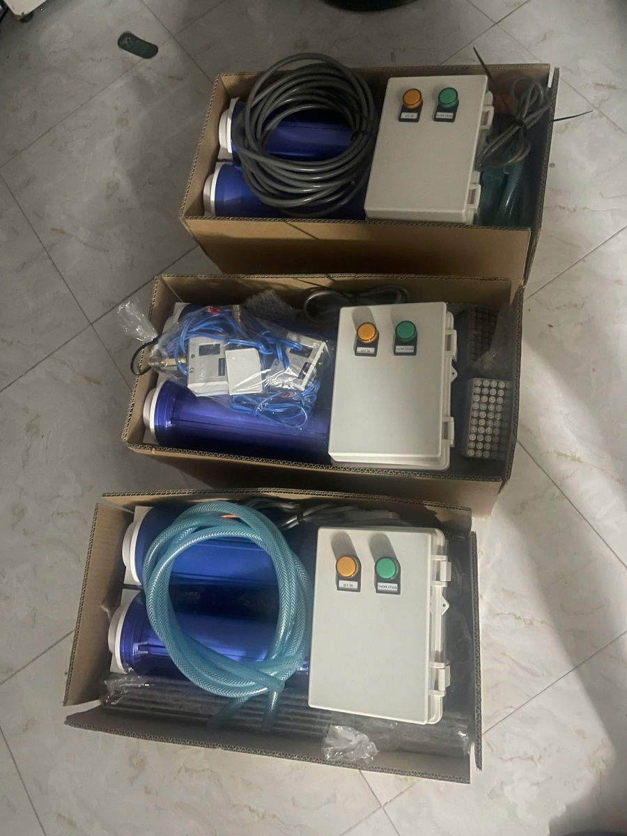 Hình ảnh trọn bộ máy phun sương cao áp nhà yến