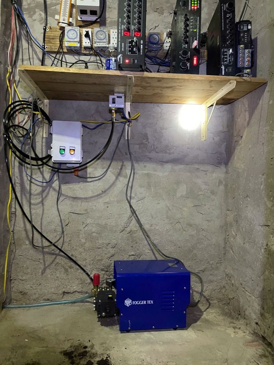 Dịch vụ lắp đặt máy phun sương cao áp cho nhà yến của công ty Yến Hòa Phát