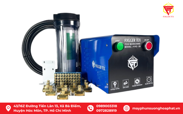 Trọn Bộ Máy Phun Sương Fog Ger Tex 25 Đầu Phun