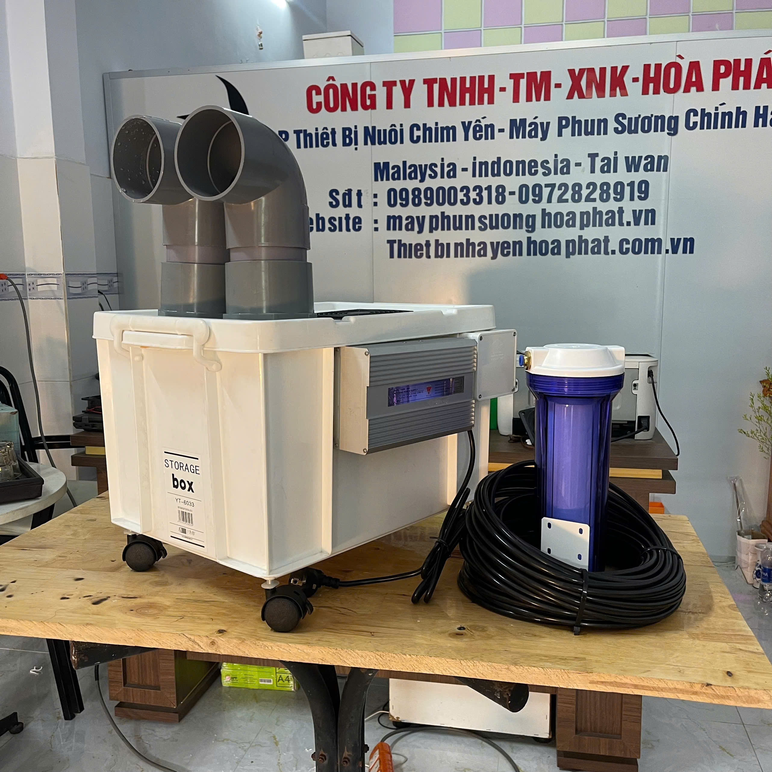 Máy phun sương tạo ẩm nhà yến tại TP HCM