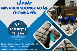 Lắp đặt máy phun sương cao áp cho nhà yến