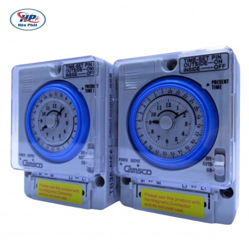 Công Tắc Hẹn Giờ Cơ Timer 24h (Camsco TB35N)